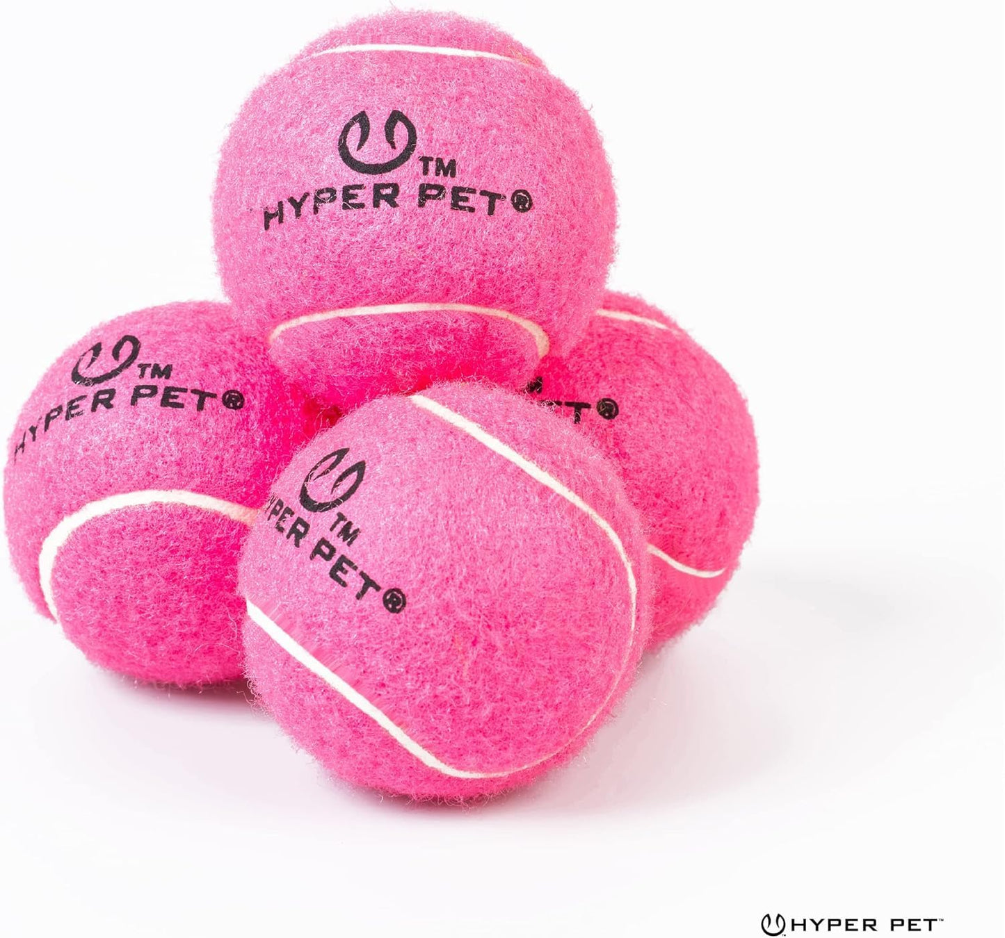 MINI Tennis Balls for Dogs (Pet Safe Dog Ball Dog Tennis Balls for Exercise & Training) Dog Ball Interactive Dog Toys Work with K9 Kannon MINI Dog Ball Launcher - 4 Pack MINI Pink